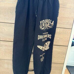 YoungLA Pants Mens Medium Black Young Dreamers Club Sweatpants